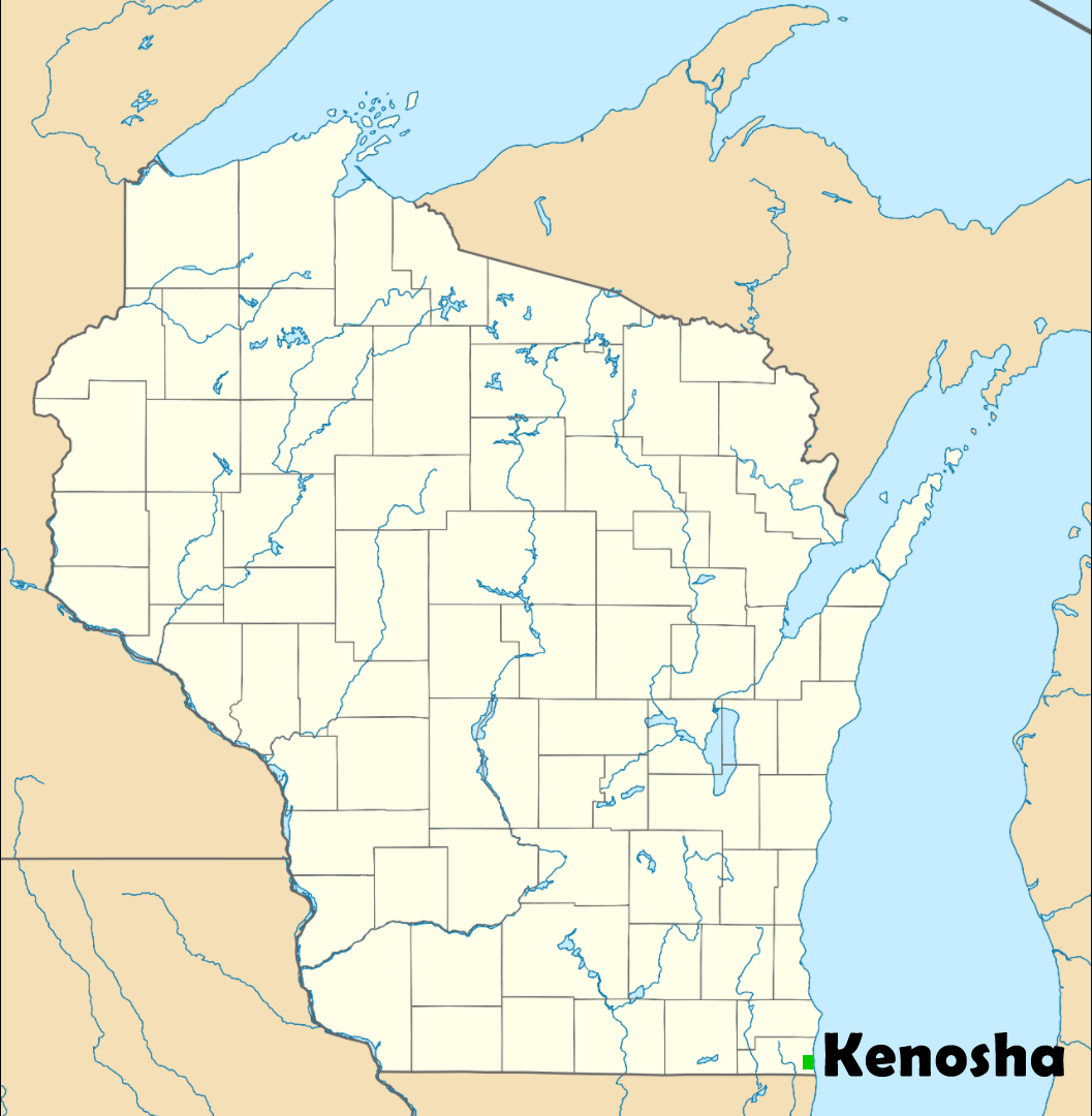 Kenosha Blank Map - Wisconsin